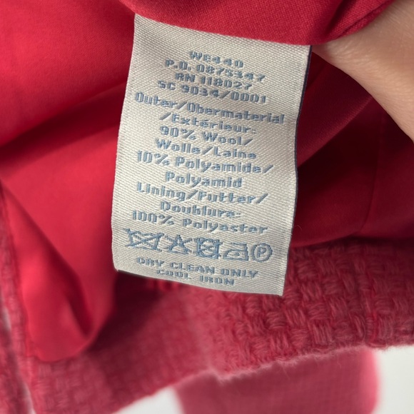 Boden pink wool blend jacket with scalloped hem size 8 - Picture 12 of 15